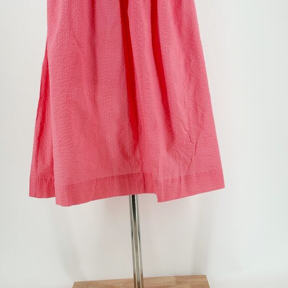 AYR Skirt Women Medium Triple Threat Midi Cotton Summer Smocked Minimalist - Picture 3 of 10